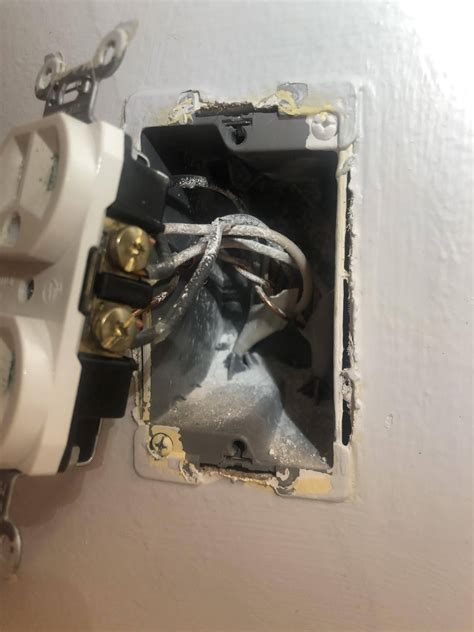 electrical box screw hole broken|broken electrical outlet box.